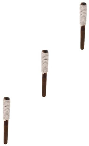 BESPORTBLE 3pezzi Torce Legno Fatte Mano Per Festival e Decorazioni Esterni Atmosfera Calda Per Cortili Viali e Eventi Speciali