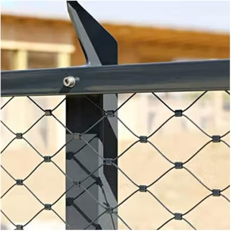 WXQTM 304 Edelstahl-Seilgeflecht Maschendrahtzaun Absturzsicherung 5cm Maschenweite Sicherheitsnetz Seil Mesh, für Fußballplatz Zoo Balkon (1.2x12m/3.93x39.37ft)