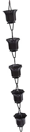 FUNOMOCYA Lotus Regenkette Creative Regentropfen Kette Dachrinnenablauf Gartendekor Stilvolle Regentropfenführung