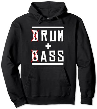 Drum & Bass and Rum & Ass Drummer Bass Gitarrist Musik Pullover Hoodie
