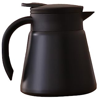 PAMINGONO 304 Botella De Agua Aislada Jarra De Bebida Jarra Térmica Botella De Agua Portátil Botella De Doble Aislamiento Botella De Aislamiento Tetera Portátil Botellas De Agua Black