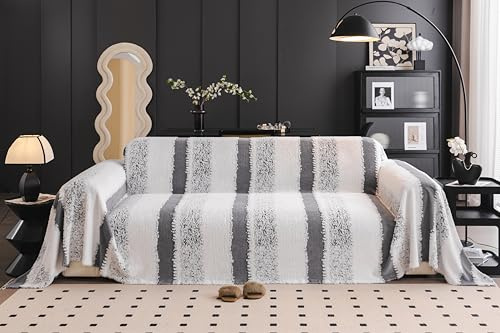 jianyana Sofabezüge, weich, langlebig, wendbar, Chenille, Sofa-Schonbezug, Couchüberzüge, modern, kariert, universeller Möbelschutz für 1-, 2-, 3-, 4-Sitzer-Sofas, Loveseat, L-Form, Eck-Futonsofas