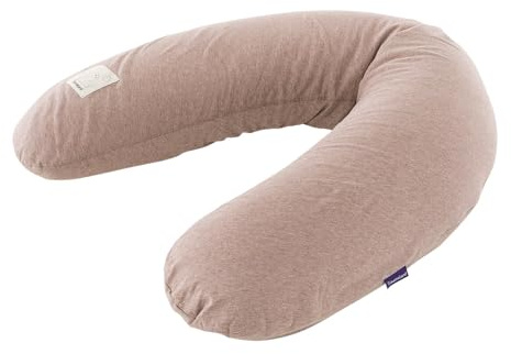 TRÄUMELAND - Funda de Repuesto para cojín de Lactancia elástico - Apto para Almohadas de Lactancia de 180 cm, 100% algodón, Suave, Transpirable y Lavable