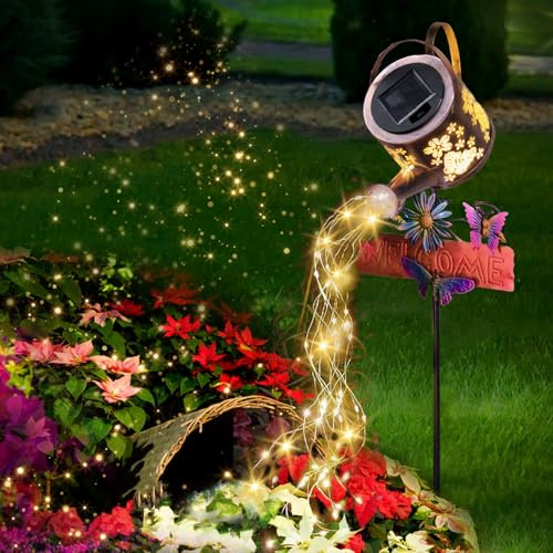 Fiore luminoso per annaffiatoio solare