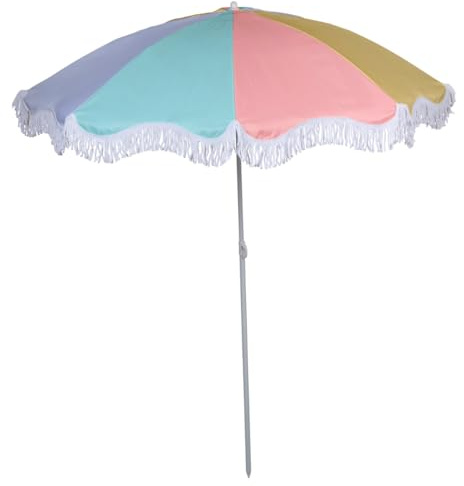 Arti Casa Sonnenschirm Ø160 cm – Verstellbarer Stockschirm 115–190 cm – Leichter Strandschirm mit Buntem Bezug – Für Garten, Urlaub oder Camping Geeignet