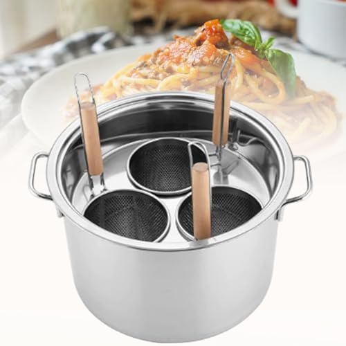 Pentole da brodo, pentola per pasta commerciale, cuocipasta multifunzionale con divisore e scolapasta, pentola da brodo in acciaio inossidabile per cucina domestica, pentola da cucina commerciale