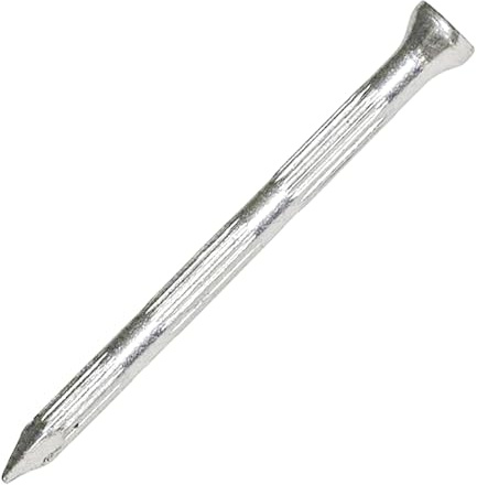 Lun Fix Clavos de hormigón de 1 kg de 2,7 x 40 mm de longitud de 1,6 pulgadas, cabeza avellanada, acero galvanizado estriado, clavos de acero para hormigón, piedra, ladrillo, yeso, mampostería