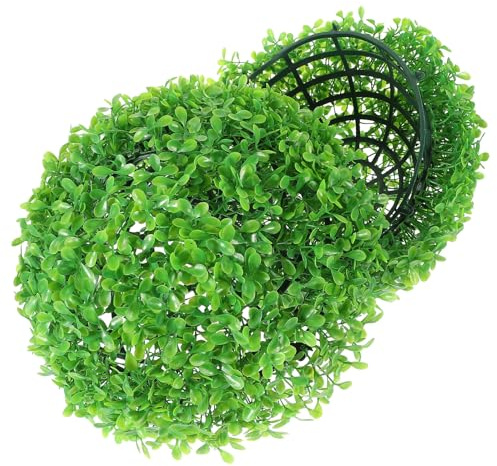 Artificial Grass Plant Ball Hanging Topiary Ornament for Garden Decor