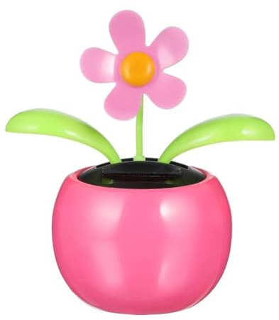 Solar Dancing Flower Automotive Ornament Swinging Animated Sun Flower Dancer Toy Car Dashboard Decor Suncatchers Solar Apple Blossom Bobblehead Windowsill Decoration for Car Home Decor