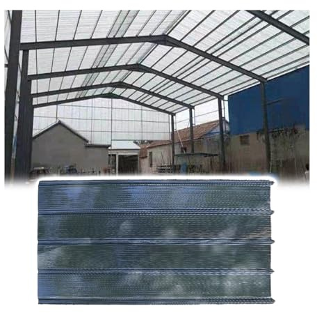 Transparent Polycarbonate Roof Panels for Greenhouses, Sheds, Carports - Corrugated Material, 1.5mm Thickness, 0.9x1.2m, Set of 4 (Gray)