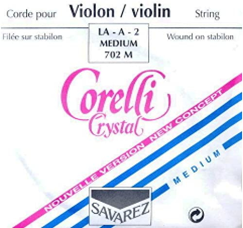 Corelli Violin Saiten Crystal A Stabilon-Nylon/Aluminium umsponnen Medium 702M
