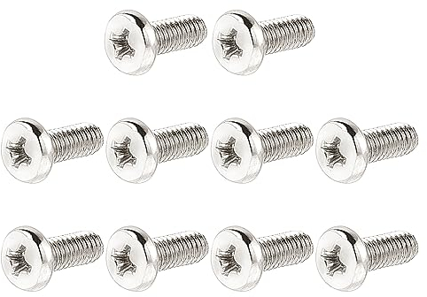 sourcingmap 10 Pcs Universal TV Mounting Screws Hardware Kit, M4 x 10mm Rack Mount Screws Work with Any Computer TV Wall Bracket, Monitor & TV Stand