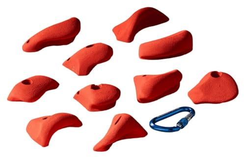 Entre Prises Flakes Jugs L 1, 10 Klettergriffe, PE, Jugs, L, Farbe:rot