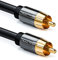 deleyCON 2m Cavo del Subwoofer - Cinch RCA Cavo Coassiale Digitale - Connettori Placcati Oro - Cavo Audio per Subwoofer Ricevitore AV Amplificatore Home Cinema