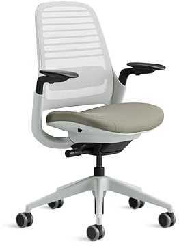 Steelcase Ergonomischer Bürostuhl: Series 1, Lumbalstütze, Trüffel | 4D-Armlehnen, Universalrollen, Premium-Materialien, bis 150 kg und 190 cm, sitzkomfort