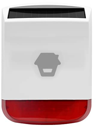 Chuango SPS-260 - solarbetriebene Außensirene, Einbruchalarm, rot blinkendes Stroboskoplicht, 110 dB Lautstärke, Schutzklasse IP55
