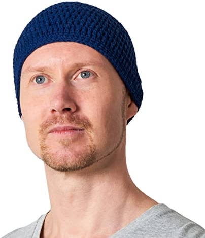 CHARM Sommer Strick Mütze Im Kufi Gebetsmütze Stil | Häkelmütze Herren, Damen Beanie, aus Baumwolle, Sonnen Hut, Skull Cap