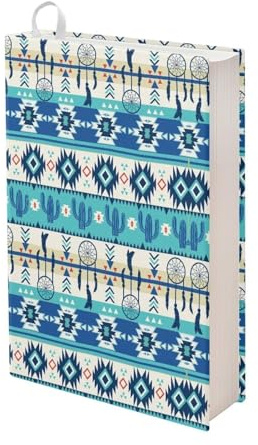 Dolyues Boho Tribe Buchhülle für Hardcover Taschenbuch Buchhülle für Buchliebhaber Waschbar Book Pouch Book Protector Case Geometrie Print Dehnbare Buchhüllen