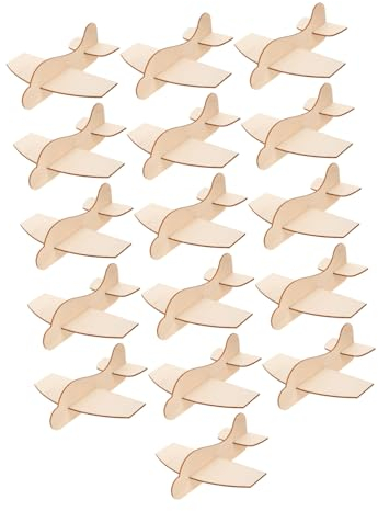 SAFIGLE 16stücke Teiliges Montage-flugzeug-spielzeug Für Junge Mädchen Diy-flugzeug-bausatz Leeres Flugzeugmodell Zum Bemalen Puzzlespielzeug Aus Kreativitätsspielzeug Für Junge Mädchen
