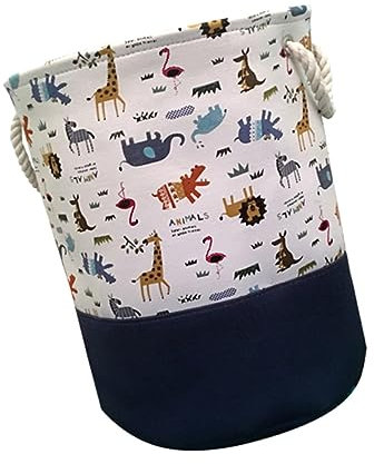 HAPINARY Farbenfroher Aufbewahrungskorb Canvas Mit Baumwollseilgriffen Faltbarer Wäschekorb Für Spielzeug Kleidung Und Decken Für Schlafzimmer Badezimmer Und Wohnräume