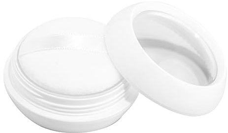 Housoutil Puder-unterverpackungsbox Leere Box Für Puder Mit Puderquaste Weiß Praktisch Und Tragbar