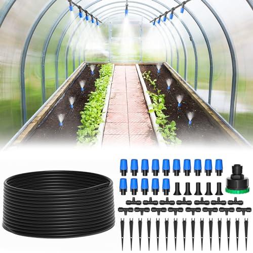 Bonviee Bewässerungssystem Garten, 2024 Upgrade Quick-Connect Tropfbewässerung, 20M Micro Drip System für Landschaft, Gewächshaus Blumen, Terrasse Pflanzen