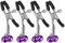 TNSRAY 4 Piezas Abrazaderas de Campana de Plata con Clips Ajustables para Mujer, Abrazaderas de Cadena de Metal de Campana Grande para Mujer, Cadena de Silicona con Clip de Látex para Mujer Happy Sex