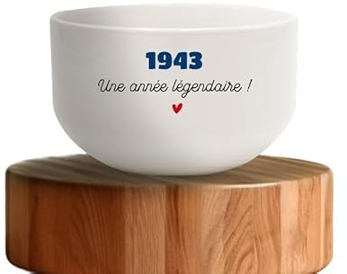 CADEAUX.COM - Bol Super Année 1943 Personnalisé - Cadeau Personnalisable - Cadeau Anniversaire - Cadeau Homme et Femme - Cadeau Année