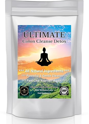 Colon Cleanse Vegan Detox Aid for Gut Health, Digestion Aid, Supports Bowel Function, Constipation Relief and Bloating - 30 Tablets (1 Month Supply)