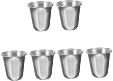 ABOOFAN 6 Pcs Calice Portable Communions Tasse Tasse En Acier Inoxydable Religieuse En Métal De Bière Religieuse Avec En Acier Inoxydable