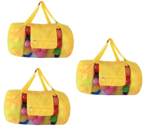 SOIMISS 3pcs Mesh Beach Bag Tote Backpack Boys and Girls Pool Bag Mesh Storage for Toys Balls Beach and Pool s