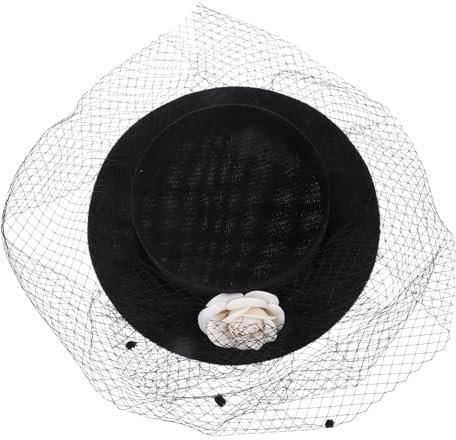 SOIMISS Eleganter Zylinderhut Für Damen Schleier Für Hochzeit Teeparty Fotoshooting-Requisiten