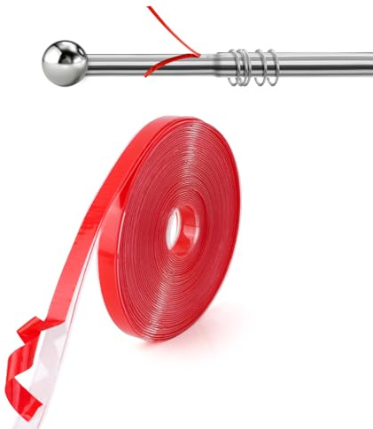 10m Nastro Scorrevole per Tende, Trasparente Nastro per Tende Superficie Rigida Nastro Scorrevole per Aste per Tende per Anelli Scorrevoli per Tende e Docce in Modo Fluido e Silenzioso