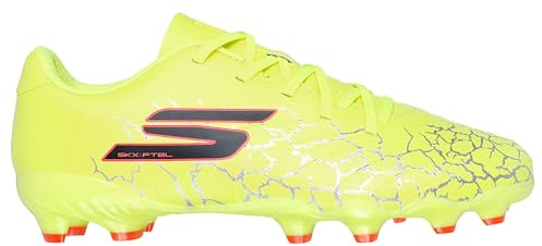 Skechers Botas de fútbol SKX 01 Youth Juniors para niños, Amarillo y negro, 4 UK