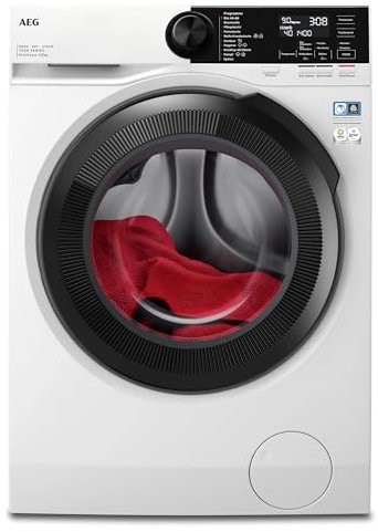 AEG Waschtrockner, 9 kg Waschen, 5 kg Trocknen, Serie 7000 ProSteam: Auffrischfunktion mit Dampf statt Waschen, EEKL D/A, NonStop 1kg-in-1h, Mengenautomatik, 1600 U/min, Dunkelgrau, LWR7G65690