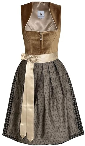 Alpenmärchen Midi Dirndl aus Exklusiver Kollektion inkl. Schürze Gr.36 - ALM1018