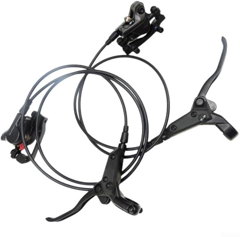Mountain Bike Hydraulic Disc Brake Set, Aluminum Alloy Left Right Front Rear Brakes 160MM Black