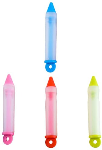 mophrati 4 Pezzi Penna per Scrittura in Silicone per Alimenti Torte Dolci Penne per Decorare Accessori per Cottura del Pane per Panetteria Professionale