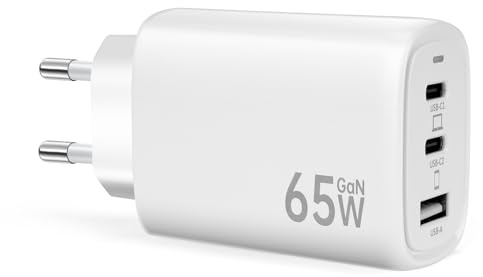 USB C Ladegerät 65W 3 Ports Mehrfach Schnellladegerät,USB C Charger Adapter | USB C Netzteil, Handy ladegeräte für iPhone 17 16 15 14 13 12 11,X 8 7 iPad,Samsung USBC Ladestecker(Weiß)