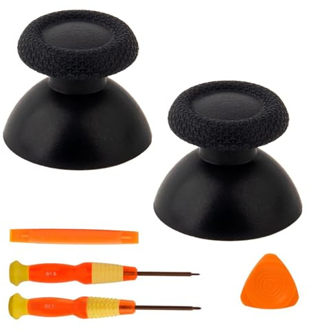 inRobert 2 PCS PS Portal Thumb Grips, Joystick Replacement for PlayStation Portal, Joystick Grips Repair Kit with Triangle Paddle, Screwdriver and Pry Tool for PS5 Portal - Black