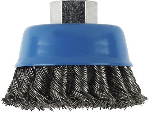 Bosch 2609256503 75mm M14 Wire Cup Brush Knotted Wire - Brass-Coated