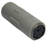 Cable-Tex 6 Pin Mini Din female to Female Adaptor Gender Changer