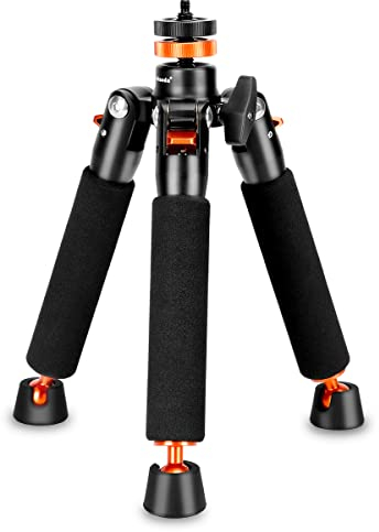Koolehaoda Desktop Mini Tripod with 1/4 and 3/8Screw,Universal 3 Legs Monopod Base Stand Unipod Support Compatible with DSLR Cameras Video Micro Shooting