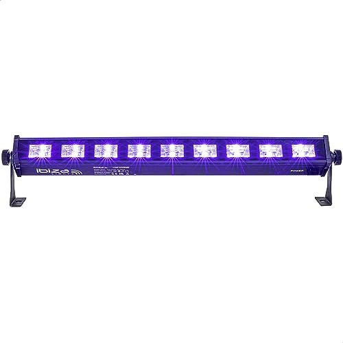 Ibiza - LED-UVBAR - Barre à effet UV avec 9 LEDs de 3 W chacune, lumière noire - Noir
