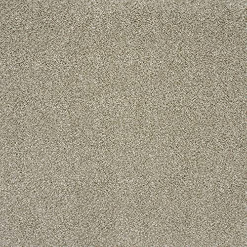 247Floors Helios Deep Saxony Carpet 12mm Thick Actionback Hardwearing Stain Resistant (Stone Grey, 4m x 4m / 13ft 1 x 13ft 1)