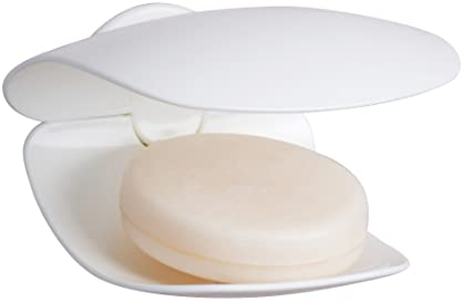 Wenko Saponiera da Parete Turbo-Loc Sora, Fissaggio Senza Perforazione, per Bagno e Doccia, per Sapone Solido per Le Mani, Il Corpo e I Capelli, in Robusta Plastica, 11,5 X 8 X 10,5 Cm, Bianco