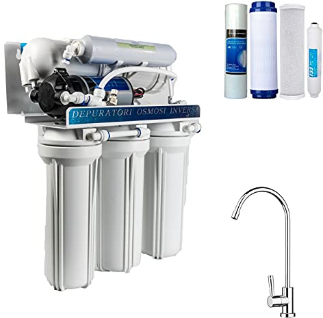DC Solution | Depuratore Acqua Osmosi Inversa 400 Galloni | DC-RO4005 Purificatore domestico filtro acqua potabile dal rubinetto di casa