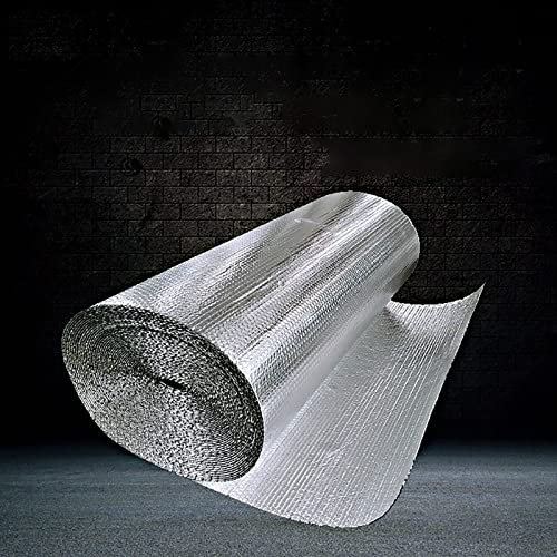 Yimihua Selbstklebend Isolierfolie Rolle 3-4mm Dämmfolie Dachisolierung dampfsperre Sauna doppelschichtiger Hitze für Wohnmobil und Wohnwagen(Size:1x30m/3.2x98.4ft)