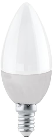 Eglo LED E14 bombilla vela, lámpara LED, 5 vatios (equivalente a 40 vatios), 470 lúmenes, blanco neutro, 4000 Kelvin, bombilla C37, diámetro 3,7 cm