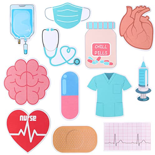 Sabary 12 Pcs Nurse Gift Sticky Notes Medical Themed Sticky Notes Nurse Note Nursing Gift Student Essentials Fun for Hospital School Nurses Supplies